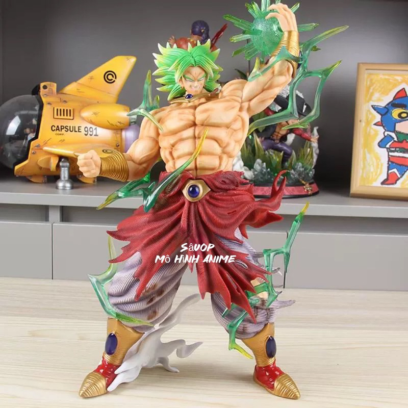 Mô hình Broly BUG dáng đứng cao 41cm 2 đầu thay thế có led