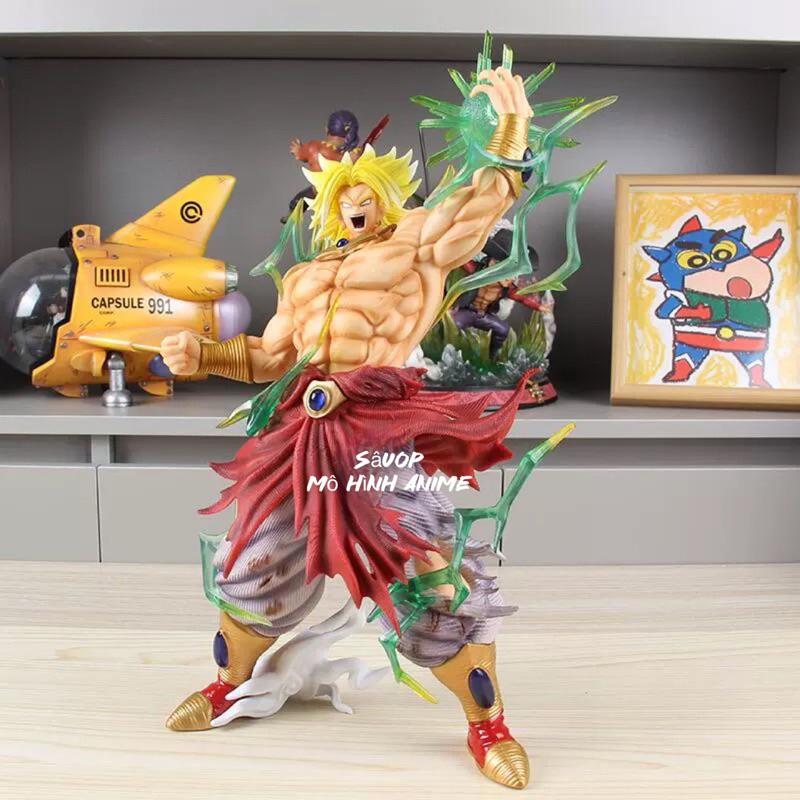Mô hình Broly BUG dáng đứng cao 41cm 2 đầu thay thế có led