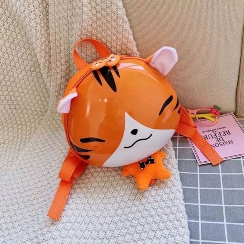 Cặp balo cho bé trai bé gái đi học mẫu giáo, hình các con vật ngộ nghĩnh đáng yêu, balo trứng