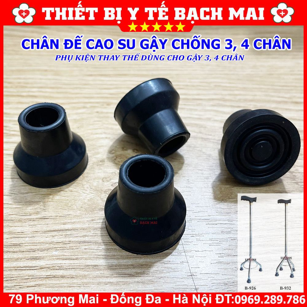Đế Cao Su Cho Gậy Chống 3, 4 Chân - Hàng Xịn