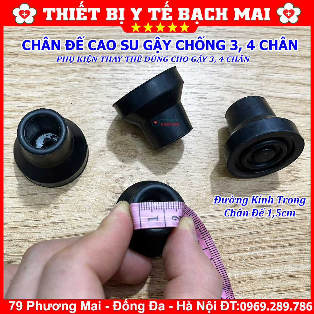 Đế Cao Su Cho Gậy Chống 3, 4 Chân - Hàng Xịn