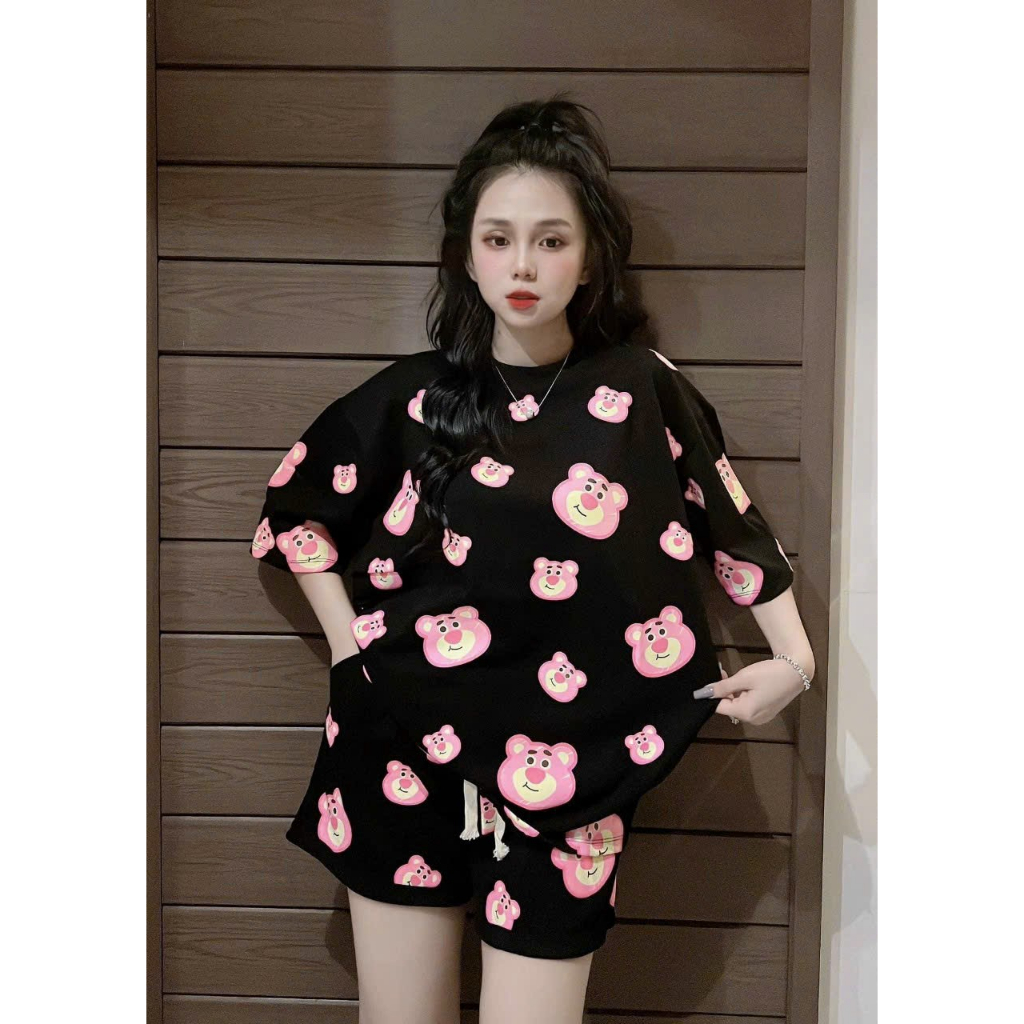 Bộ ngố thun mặc nhà cho bé gái dưới 55kg