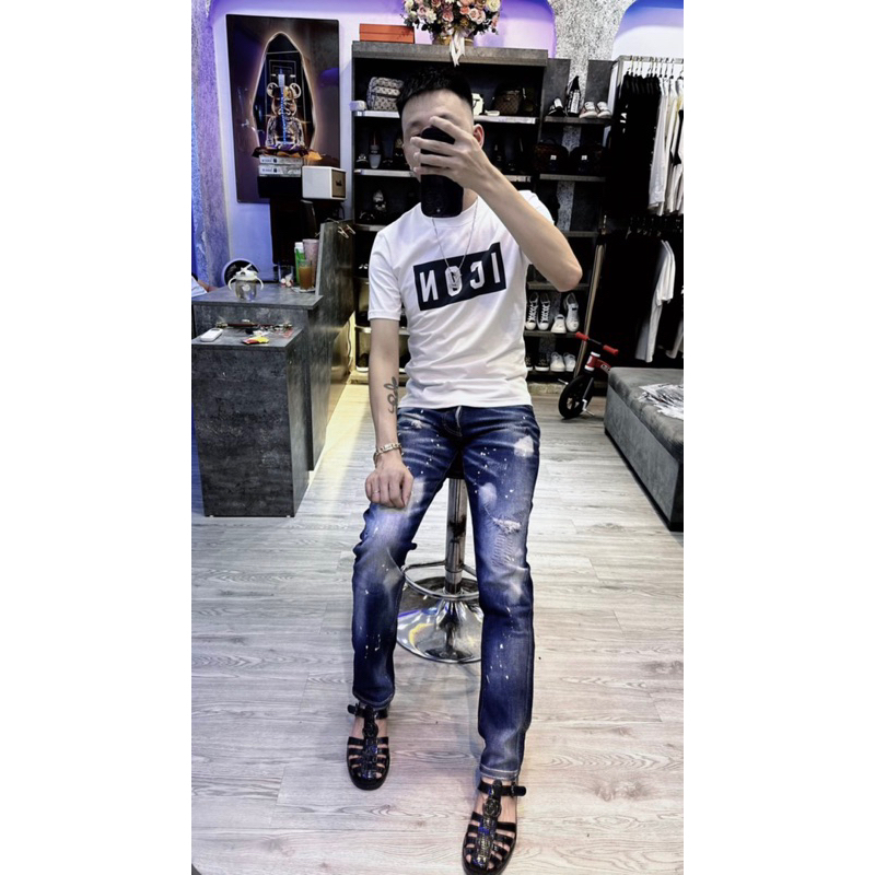 🌈🌈 Quần Jean DSQ Neww rách wash vảy sơn Siêu Đẹp !! Kiểu dáng trẻ trung, bản Like auth 1:1 có sẵn !!