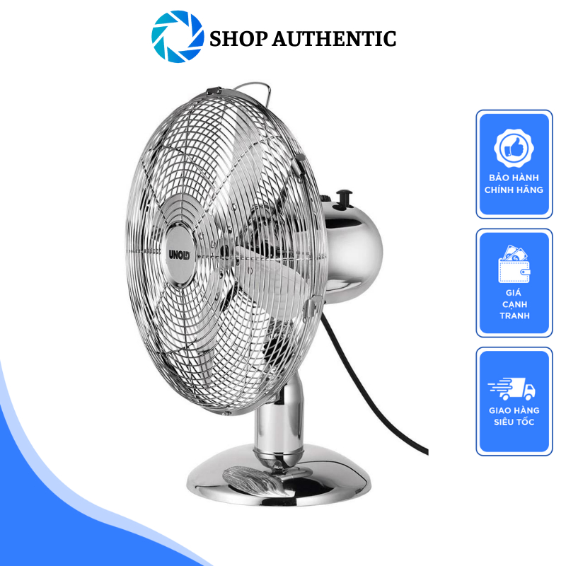Quạt Bàn Unold 86830, Quạt Để Bàn, Quạt Để Văn Phòng, Đường Kính 35Cm, Chất Liệu Inox, Nhập Đức, Bh 12 Tháng