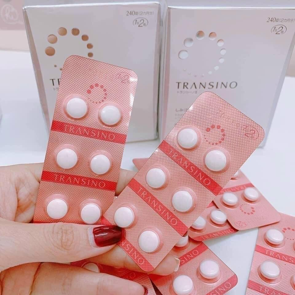 Hộp Viên Uống Giảm Nám Transino Whitening - Hộp Trắng