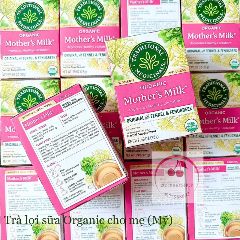 TRÀ LỢI SỮA MORTHER’s MILK CHO MẸ SAU SINH (16 gói) date 2026
