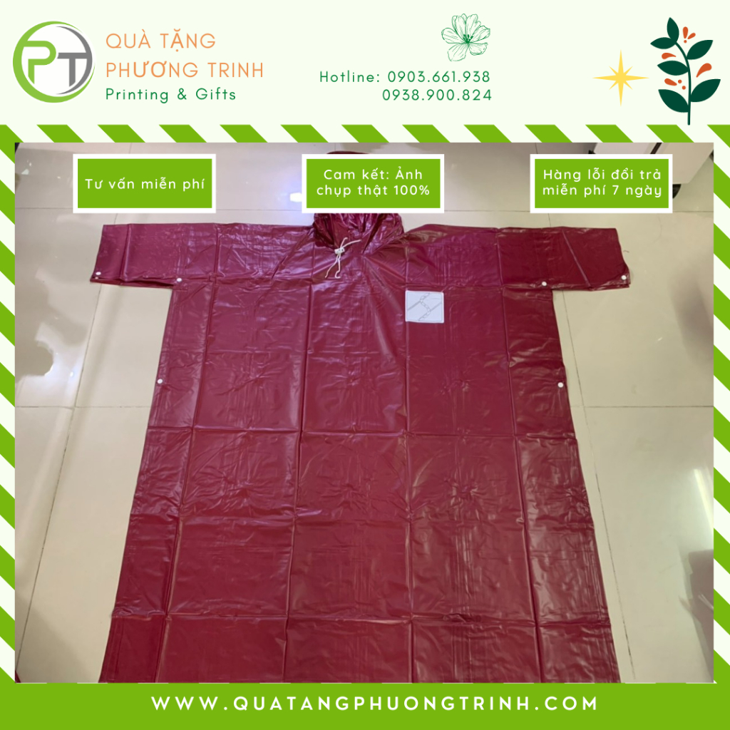 Áo mưa vải dù cao cấp / vải nhựa Rạng Đông in logo Agribank