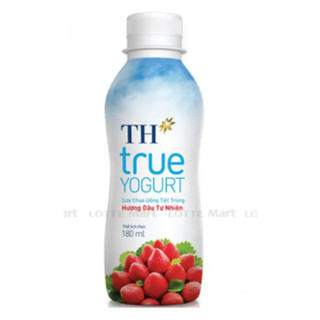 Sữa Chua Uống TH True Milk Hương Dâu Chai 180ml