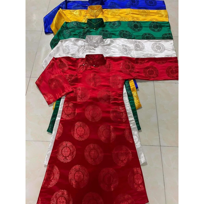 Các Mẫu áo Quan gấm trơn _mặc nhẹ mát _khăn áo hầu đồng