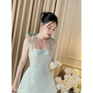 [HÀNG THIẾT KẾ] Váy Gấm Lưng Nơ