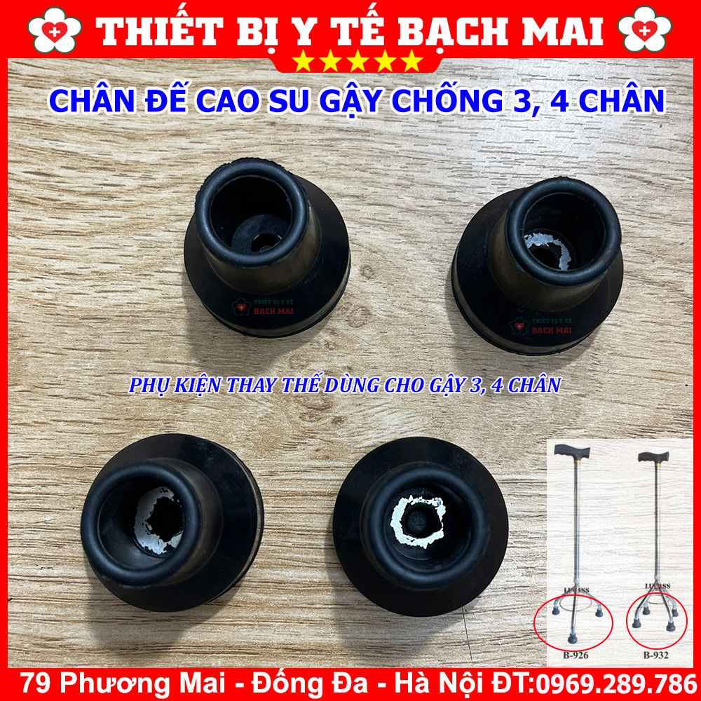 Đế Cao Su Cho Gậy Chống 3, 4 Chân - Hàng Xịn
