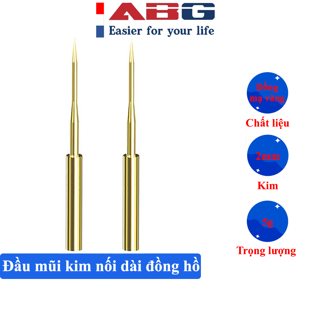 Đầu mũi kim nối dài ABG cho que đo đồng hồ đo điện vạn năng, bộ kim thay thế 2mm mạ vàng sắc nét, đầu dò kiểm tra điện