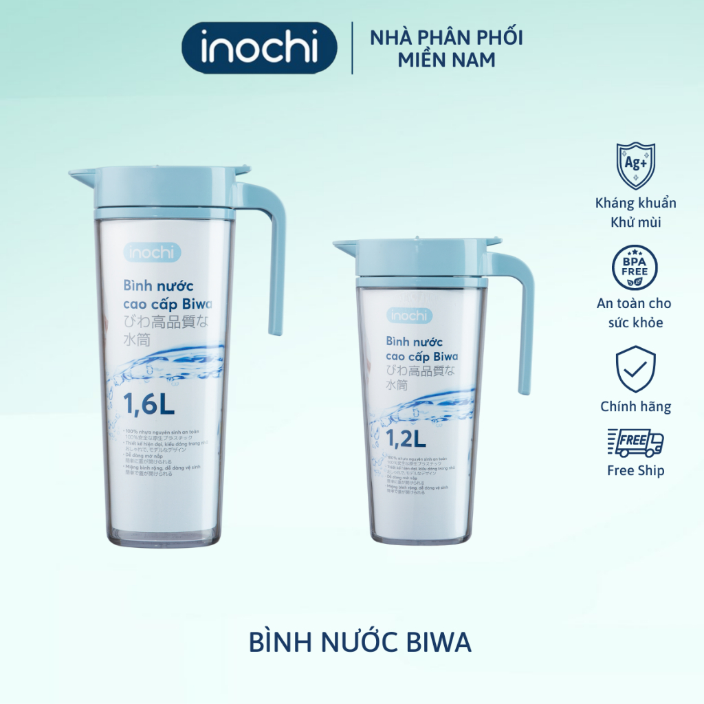 Bình đựng nước Inochi để bàn, tủ lạnh, detox, cao cấp không BPA an toàn, đẹp, giá rẻ, cho phòng khách