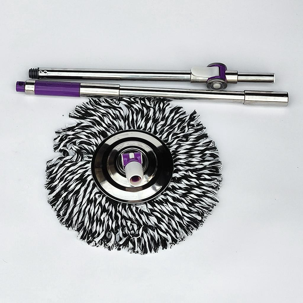 Bộ lau nhà thông minh 360 độ, cây lau nhà tự vắt lồng inox , cây vắt nhanh siêu nhẹ tặng kèm 2 bông