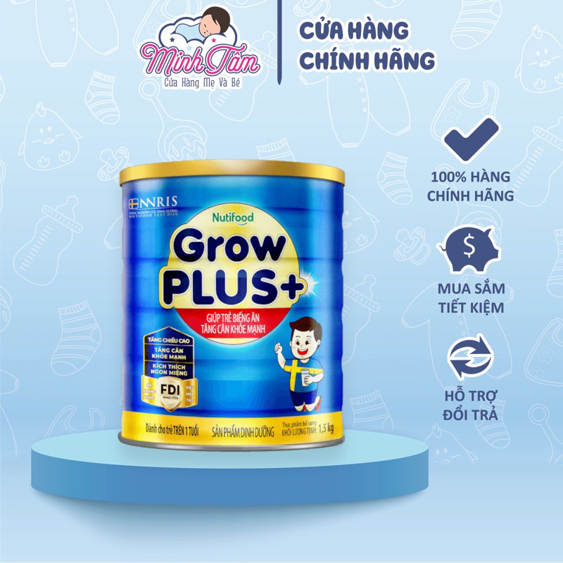 Sữa bột Nutifood GrowPLUS+ Xanh (1.5kg)
