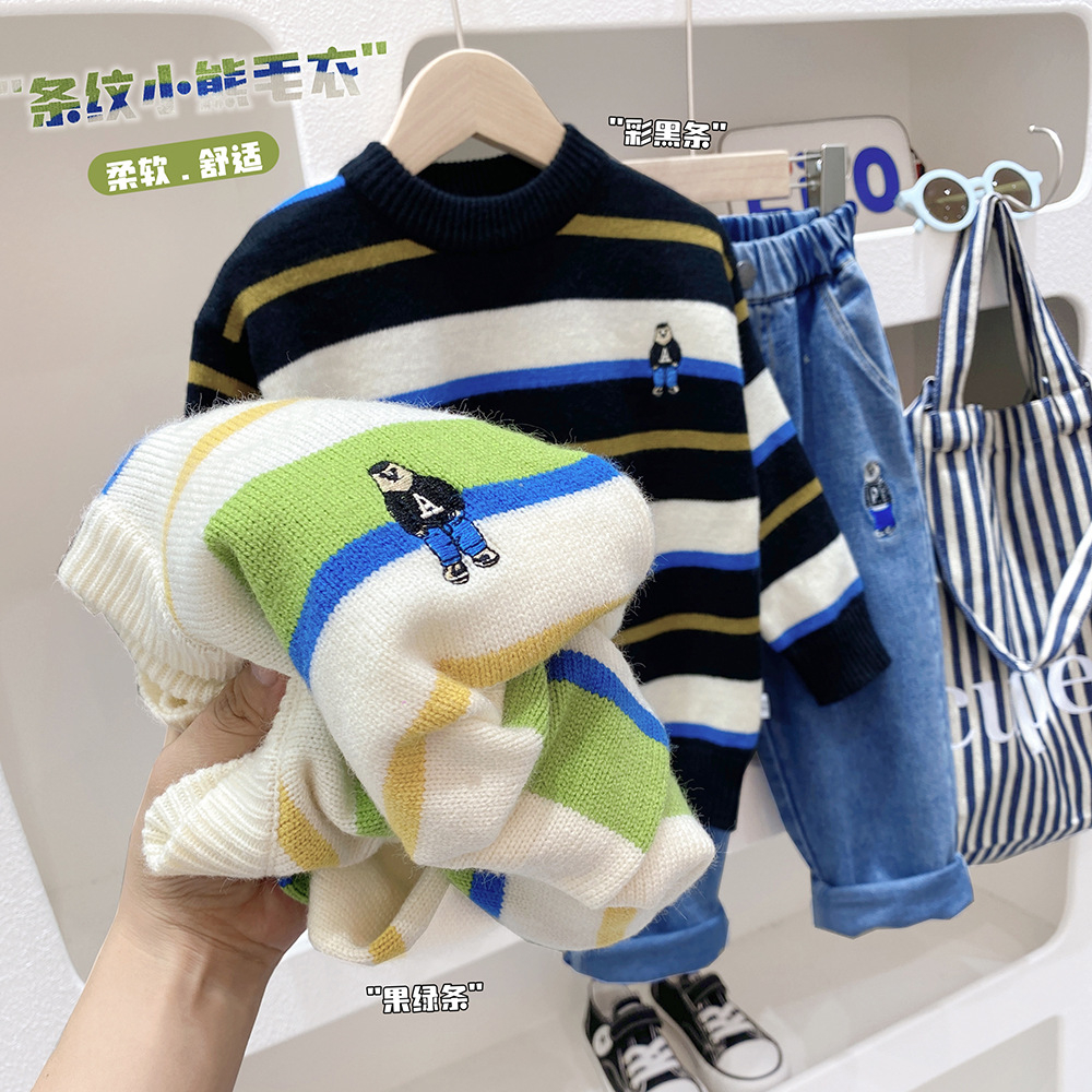 Áo len đẹp cho bé trai Kacady Quảng Châu shop Kunkun Áo len trẻ em mềm mịn Kunkid