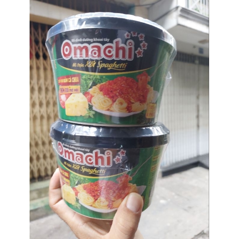 Mì Omachi trộn xốt spaghetti thùng 12 tô
