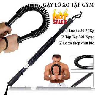 Gậy bẻ tập cơ tay tại nhà, Gậy lò xo tập cơ tay, tập gym lực bẻ 20kg-30kg-40kg-50kg