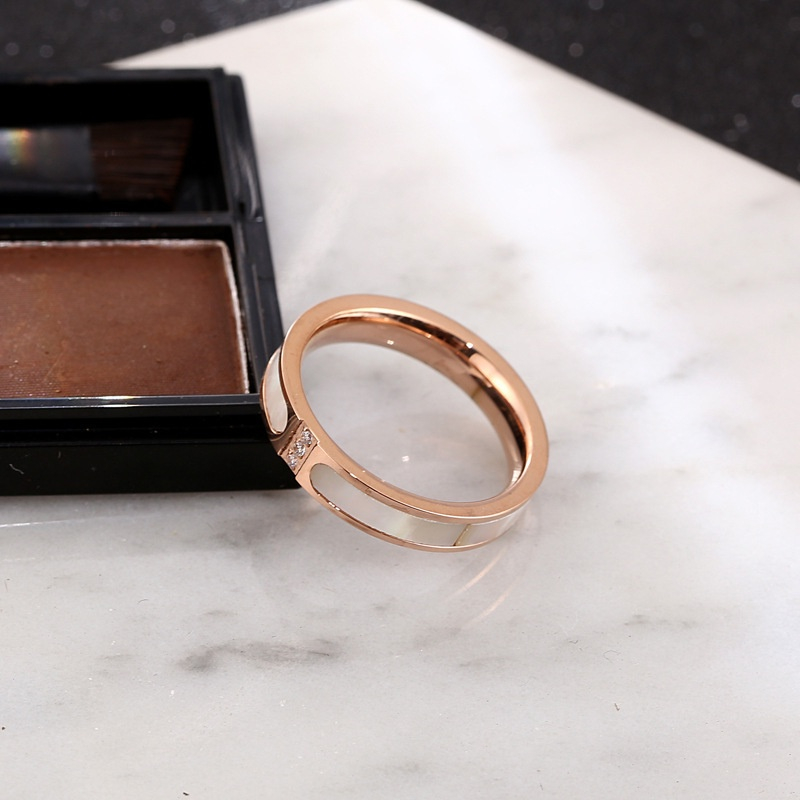 Nhẫn cặp đôi Gucci siêu hot - Nhẫn xà cừ đính đá cao cấp 8020RG & 8021RG full box-Khắc tên theo yêu cầu