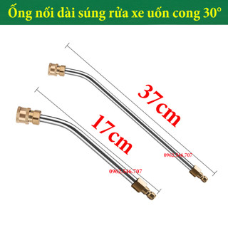 Ống nối dài súng rửa xe áp lực cao uốn cong 30° nối nhanh béc phun gắn máy xịt rửa áp lực, ống nối súng máy rửa xe