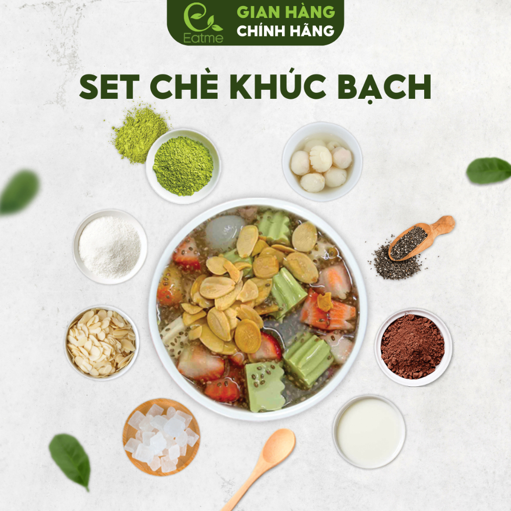 Set Chè Khúc Bạch EatMe - Set Nguyên Liệu Nấu Chè Khúc Bạch 15 20 Chén