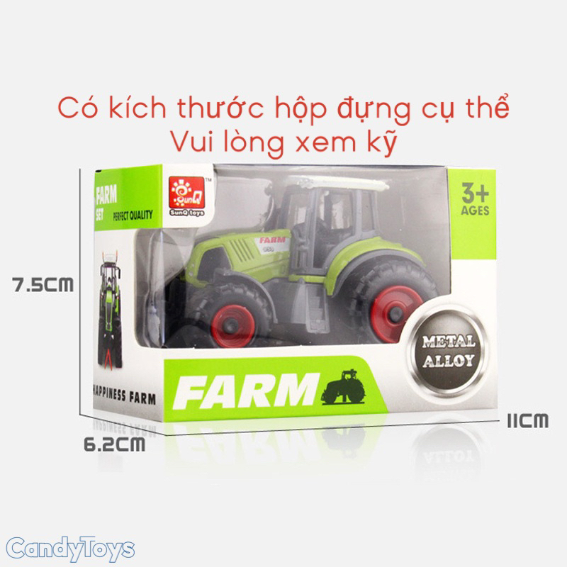 Đồ chơi Mô hình Xe Máy cày/ Xe Công nông Bằng Kim loại Chạy quán tính Tỉ lệ 1:55
