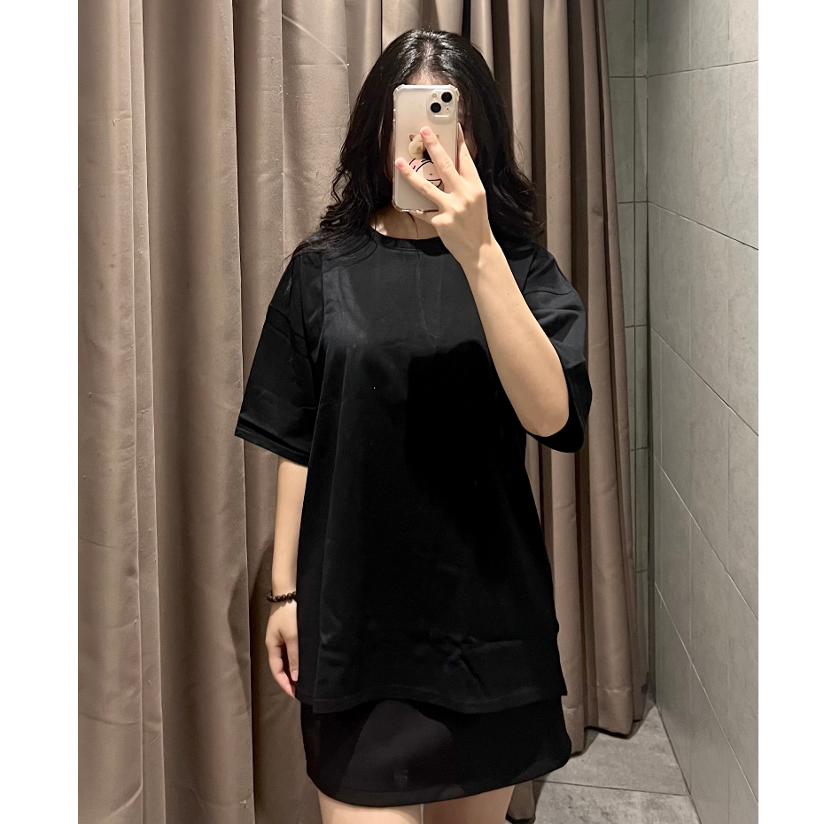 Áo Phông Trơn Tay Lỡ Form Rộng Unisex , Chất Cotton Khô