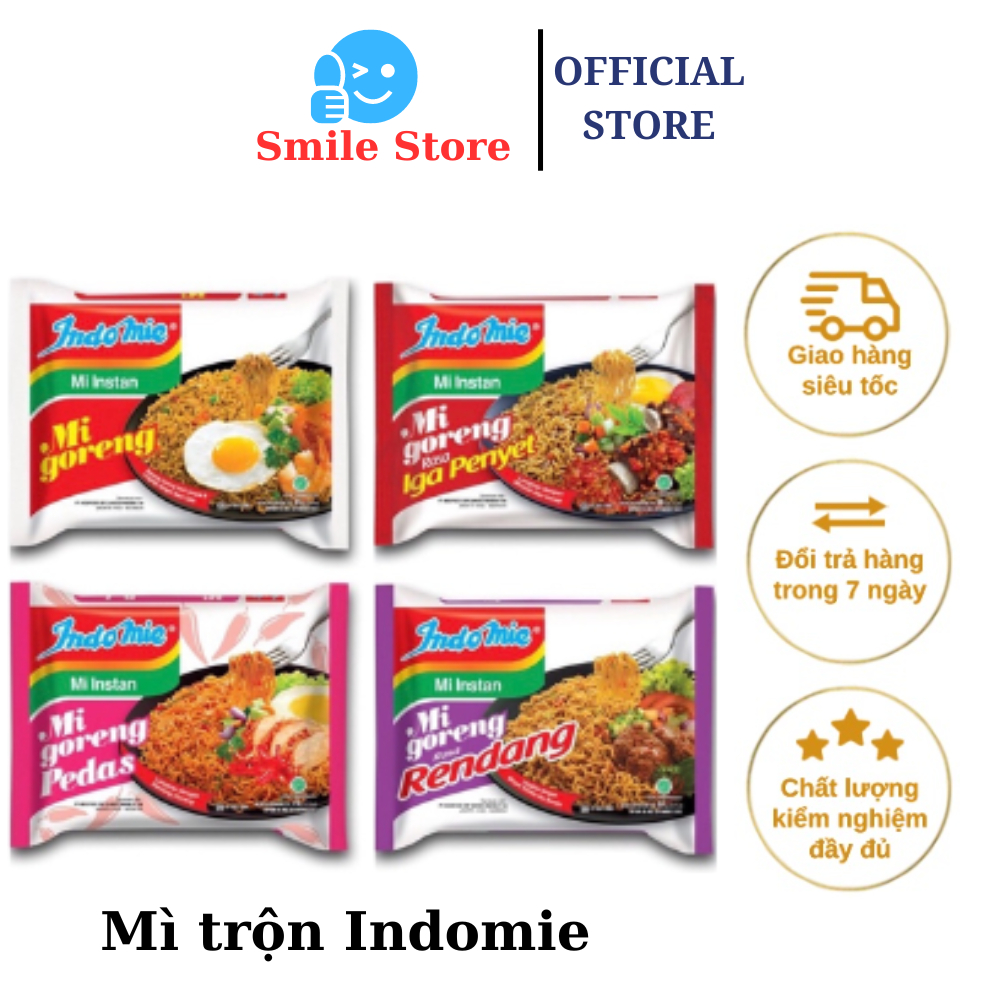 Mì xào khô / Mì Trộn Indomie Mi Goreng Ngon số 1 Thế Giới (Đủ Vị)