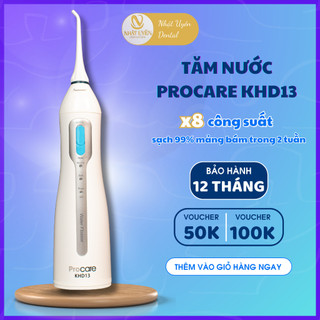 Máy Tăm Nước PROCARE KHD13 - Làm Sạch Tận Sâu Kẽ Răng, Hạn Chế Sâu Răng, Hôi Miệng Với 3 Chế Độ Làm Việc [ BH 12 THÁNG ]