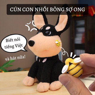 [Giá sỉ, chuẩn loại 1]Đồ chơi Chú Chó Bị Ong Đốt Kêu được có cổng sạc USB,Chó robot
