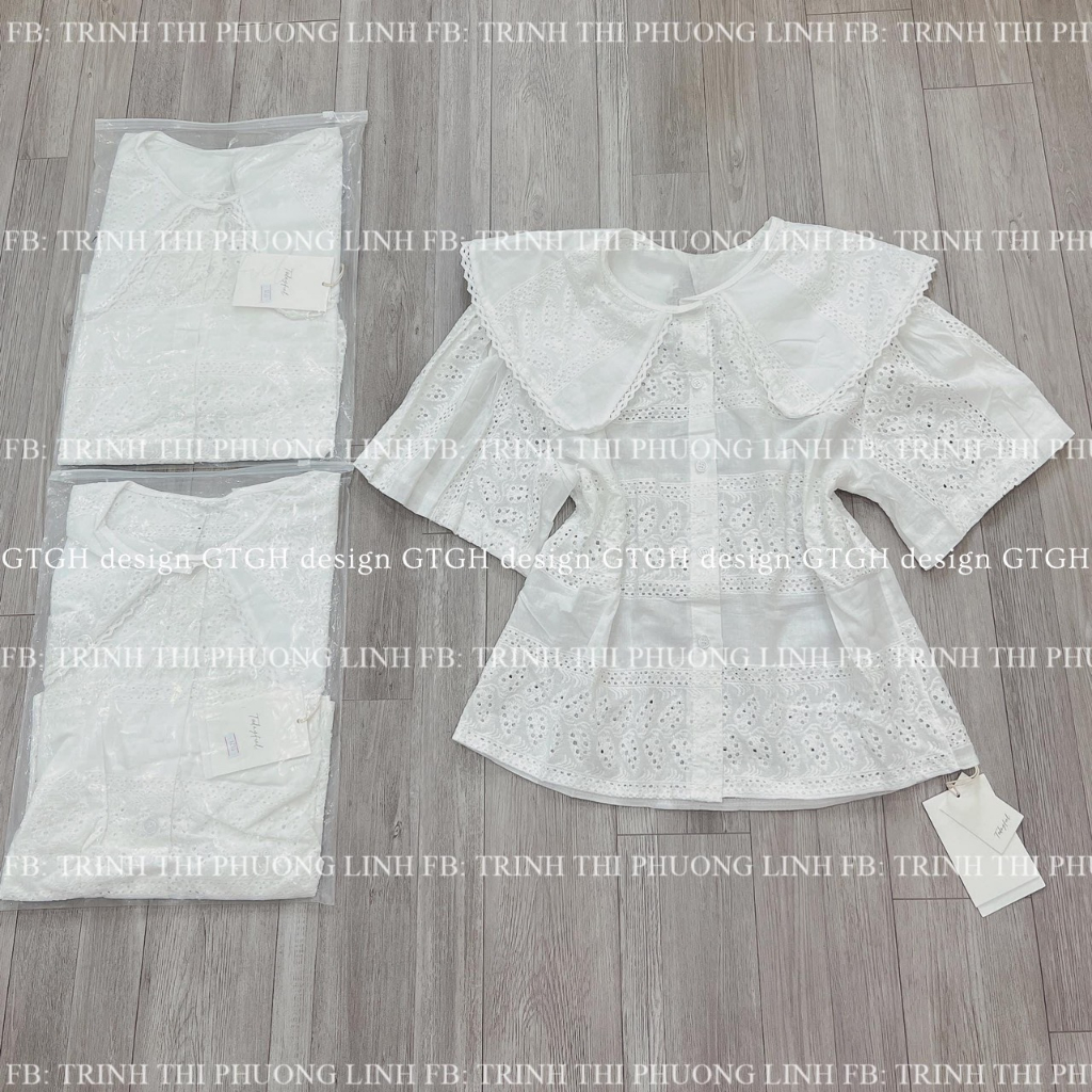 Siuu phẩm sơ mi ren cổ sen nhọn so hott Size SM hàng QC