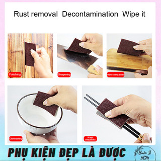 Miếng chà nhám nồi inox, miếng chà xoong, đồ dùng nhà bếp, miếng nhám cọ rửa xoong chảo nồi cực nhanh, siêu sạch