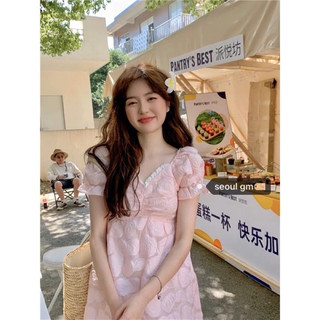 Đầm babydoll hoa hồng Ulzzang màu pastel