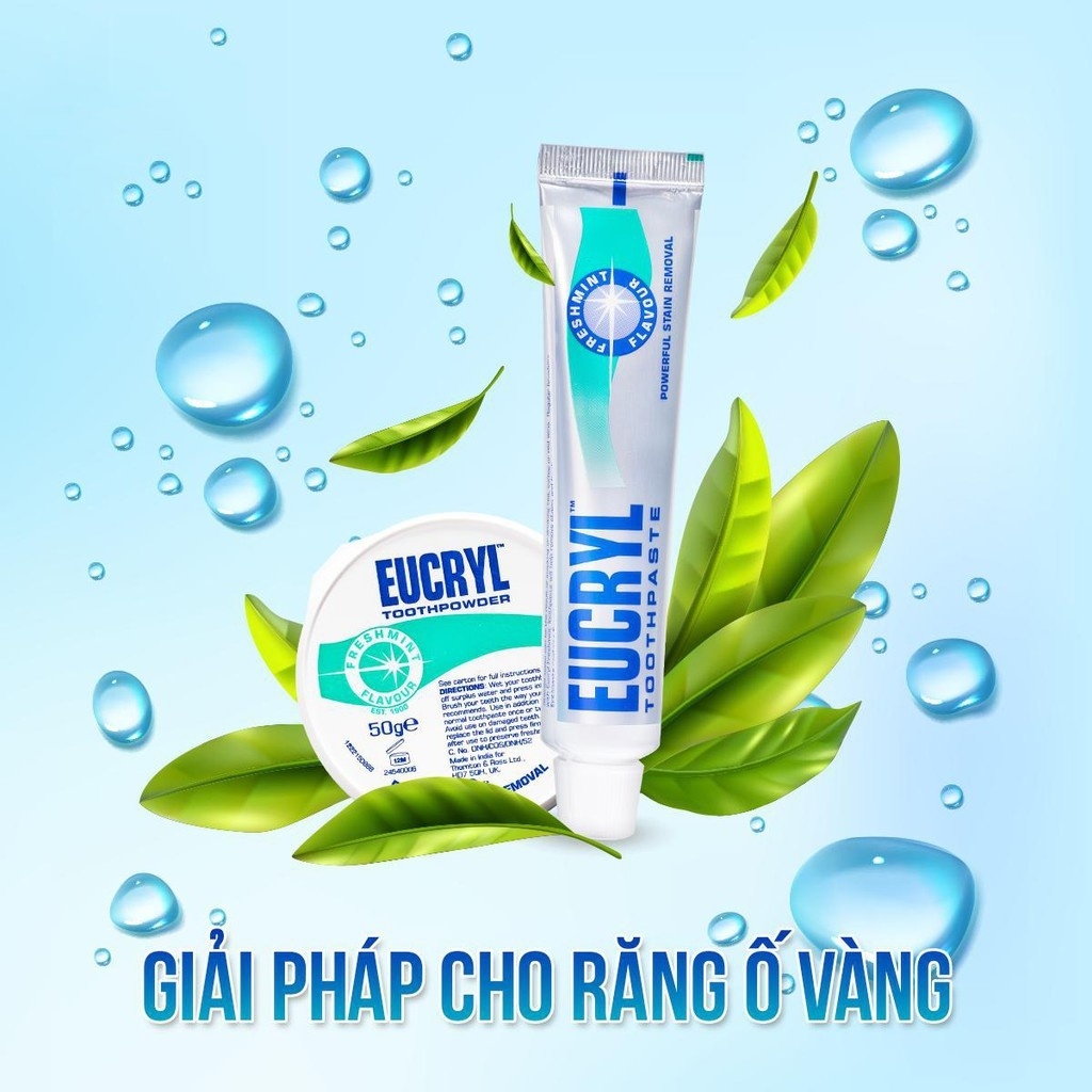 Kem Đánh Răng Eucryl Toothpaste UK 62g