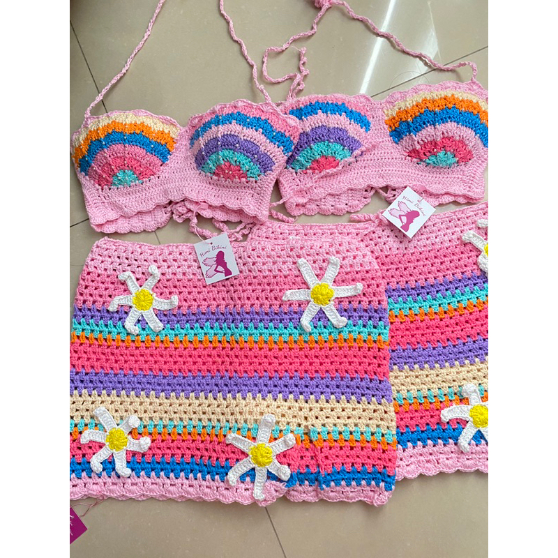 SET SÒ NHIỀU MÀU MIE MẶC SIÊU ĐẸP, CÓ ĐÍNH HOA, HANDMADE sẵn S M L