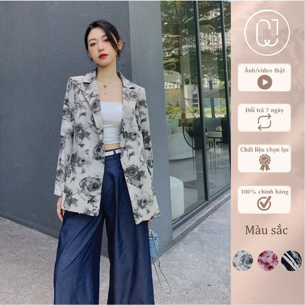 Áo blazer họa tiết Cây Leo Design phong cách trẻ trung năng động Min6521 Min6522 Min6525