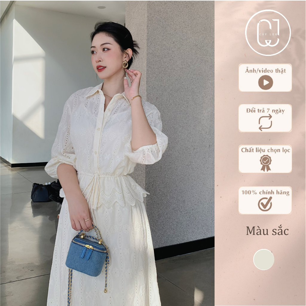 Váy sơ mi peplum Cây Leo Design trẻ trung thanh lịch Min6418
