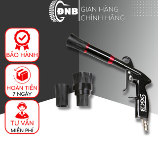 Súng lốc xoáy vệ sinh nội thất ô tô ti nhôm sgcb sggc023 tornado có bình dùng cọ rửa ghế da, ghế nỉ