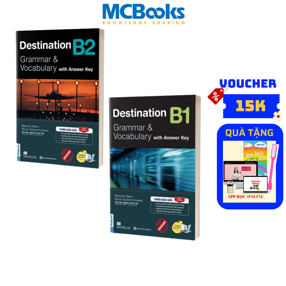 Sách - Destination B1 & B2 Grammar and Vocabulary Kèm Đáp Án Lẻ/Combo - Phiên bản mới 2023 MCBooks