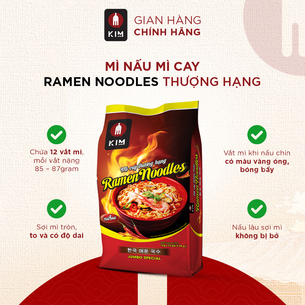 Mì Nấu Mì Cay Ramen Noodles Thượng Hạng
