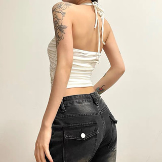 Áo croptop rút dây (ảnh thật/ có sẵn)