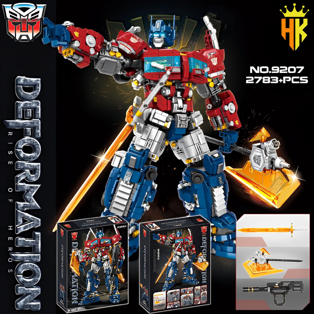 Đồ Chơi Lắp Ráp Mô Hình Robot Người Máy Optimus Prime, Bumblebee Trong Transformers Model 9207 Với 2000+ Mảnh Ghép