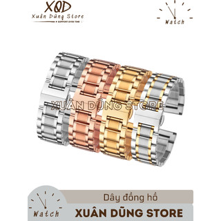 Dây đeo đồng hồ thép không gỉ đúc đặc Size 18 - 20 - 22mm nhiều màu