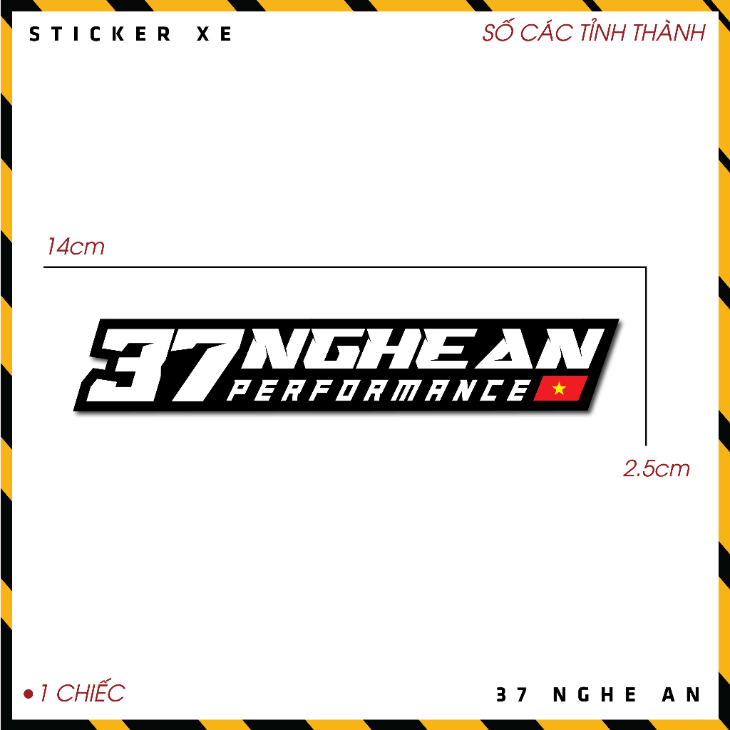 Tem Dán Xe 63 Tỉnh Thành Miền Trung Việt Nam - Performance chất Decal chống nước cao cấp - ANCHI PRINTING