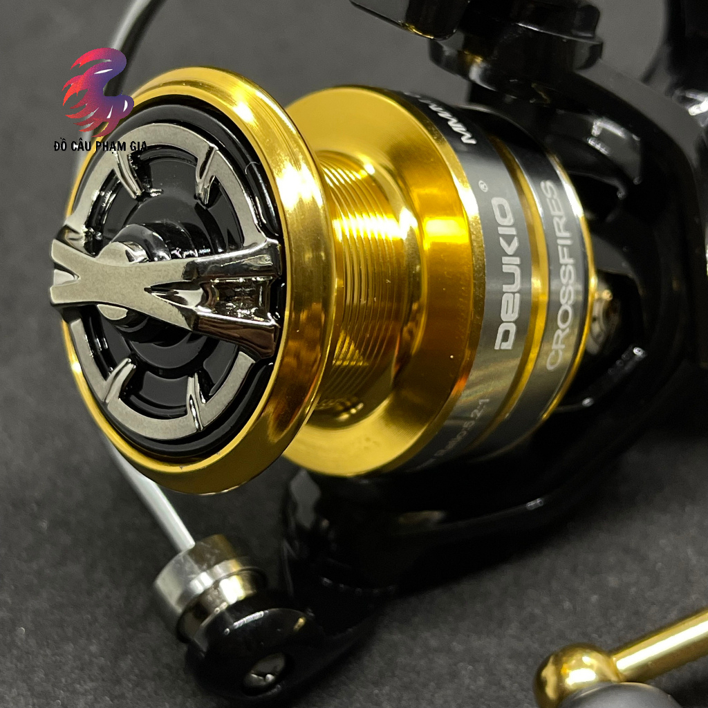 Máy Câu Deukio CrossFire DZ2000-DZ3000 Quay Siêu Êm, Chất Liệu Kim Loại