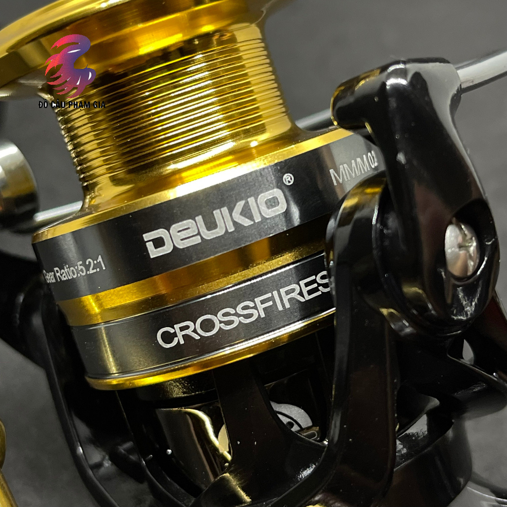 Máy Câu Deukio CrossFire DZ2000-DZ3000 Quay Siêu Êm, Chất Liệu Kim Loại
