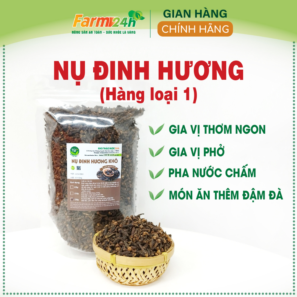Nụ đinh hương khô Tây Bắc, gia vị cho các món ăn thơm ngon , giảm ho, cải thiện tiêu hóa | Farm24h