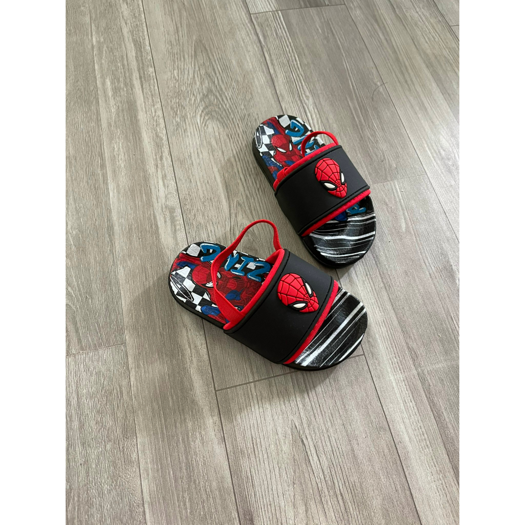 Jelly's Shoes - Dép lê bé trai siêu nhân nhện siêu cute mềm dẻo đế đúc không trơn trượt