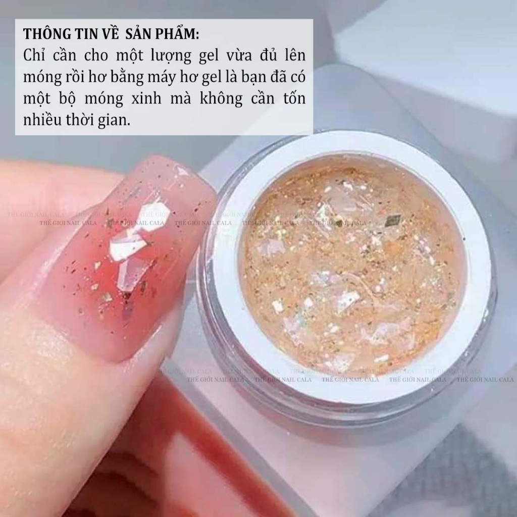 Gel nhũ ẩn xà cừ siêu lấp lánh - Có 6 màu - Gel trang trí móng hot hit 2023 - Chất gel đậm đặc - Xà cừ lấp lánh bắt mắt