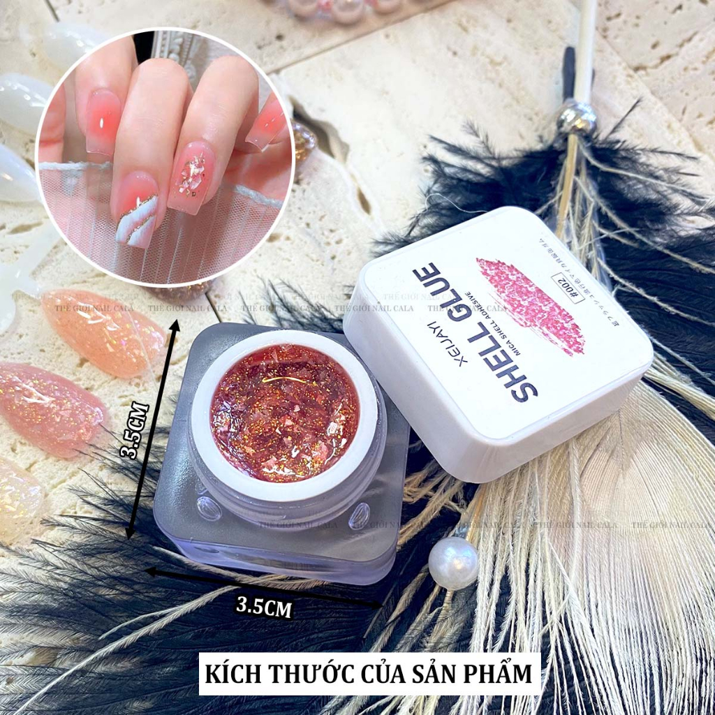 Gel nhũ ẩn xà cừ siêu lấp lánh - Có 6 màu - Gel trang trí móng hot hit 2023 - Chất gel đậm đặc - Xà cừ lấp lánh bắt mắt